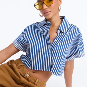 Beachside Babe Striped Shirt