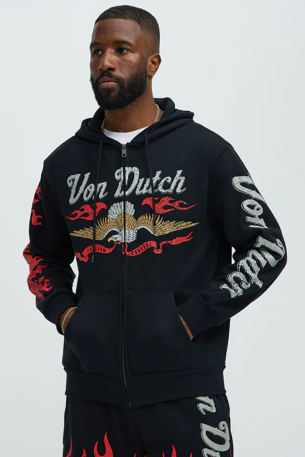 Von Dutch Fire Zip Hoodie