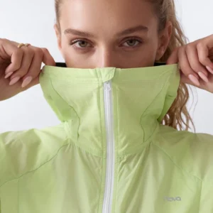 Nylon Light Weight RipStop Zip Up Hooded Running Jacket