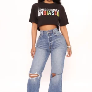 Cut Above The Rest Ripped Straight Leg Jeans
