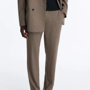 Executive Houndstooth Straight Leg Trouser