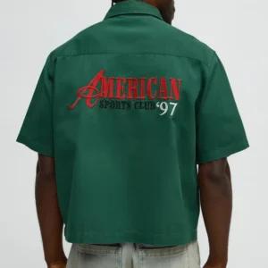 Cropped American Sports Club Mechanic Button Up Shirt