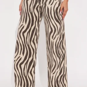 Wild Temptation Printed Wide Leg Jeans