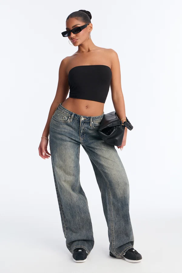 Highs And Lows Stretch Straight Leg Jeans